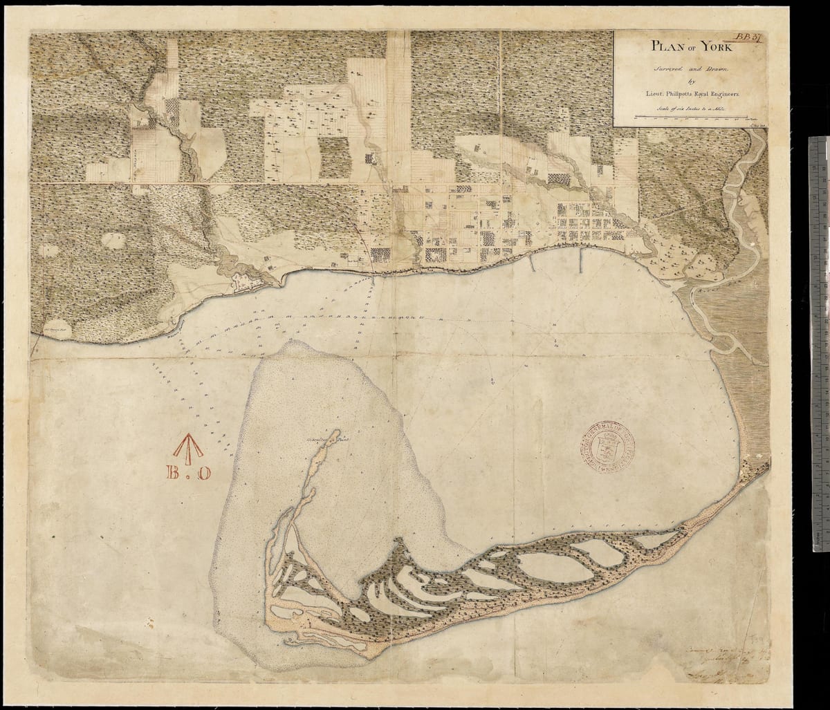 지도 땅의 뉴욕의 토론토의 첫 번째 centure1787-1884