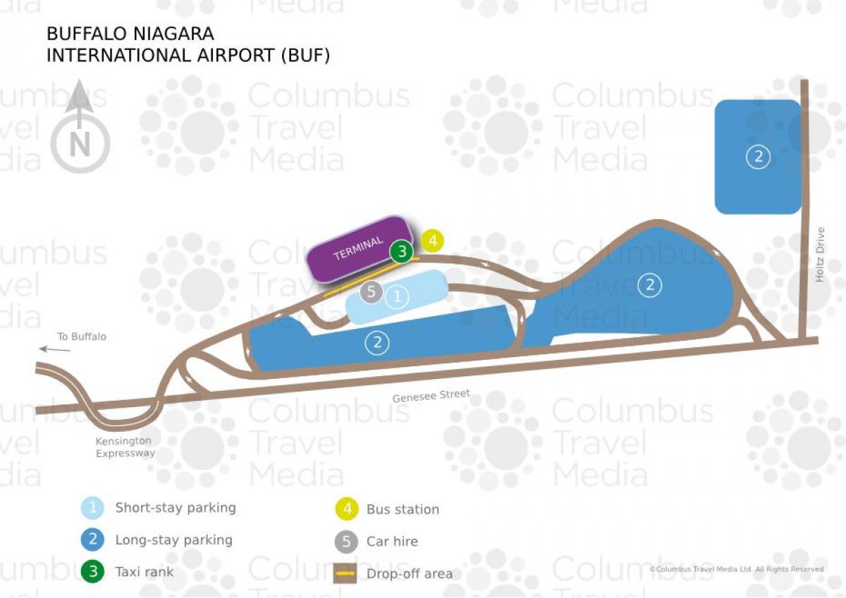 지도 Buffalo Niagara international airport