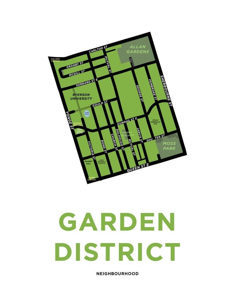 지도 Garden District 개요 토론토