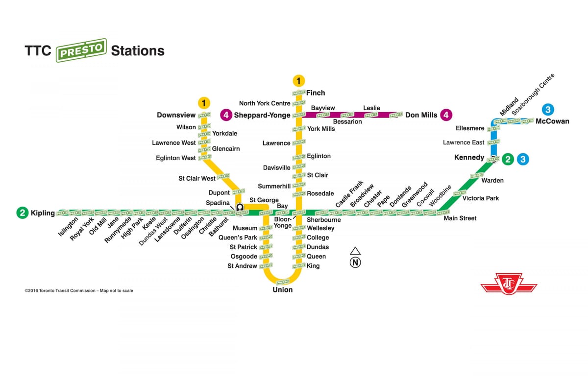 지도 프레스토 역 TTC