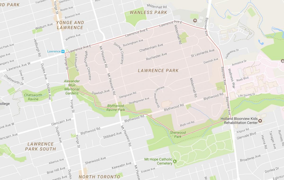 지도 로렌스의 공원 지역 토론토