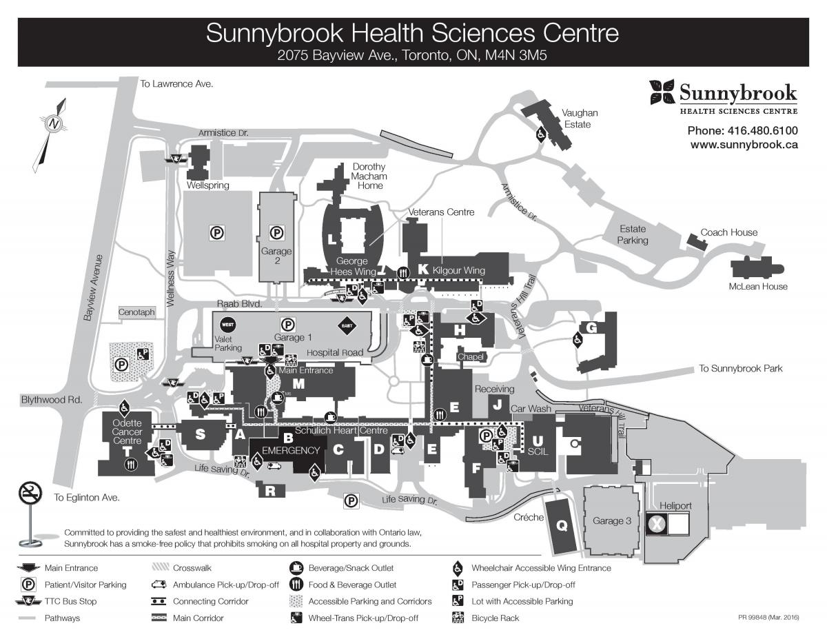 지도의 서니브룩 건강 과학 센터-SHSC