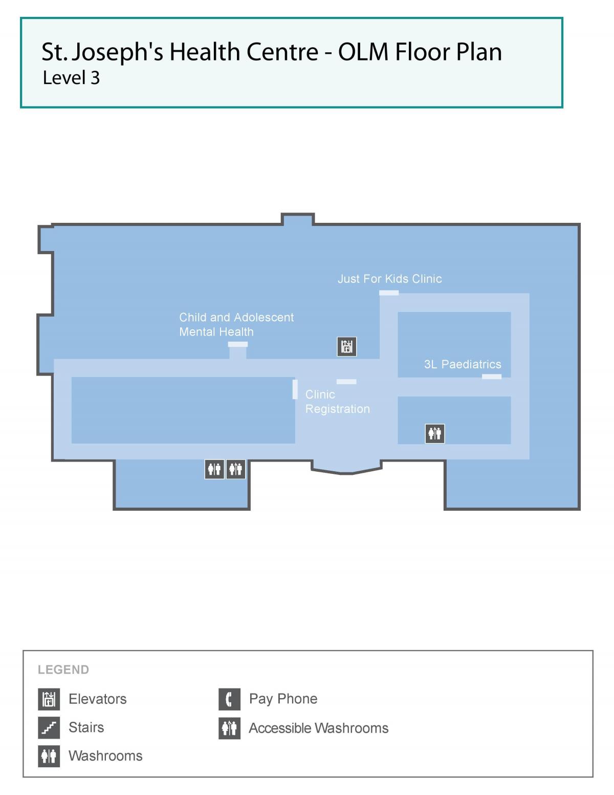 지도의 세인트 조셉의 건강 센터 토론토 OLM 레벨 3