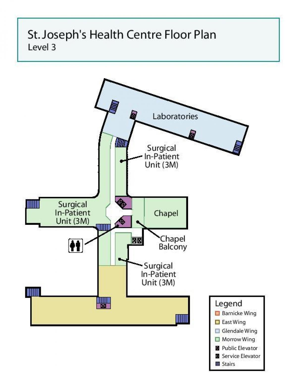 지도의 세인트 조셉의 건강 센터 토론토 레벨 3
