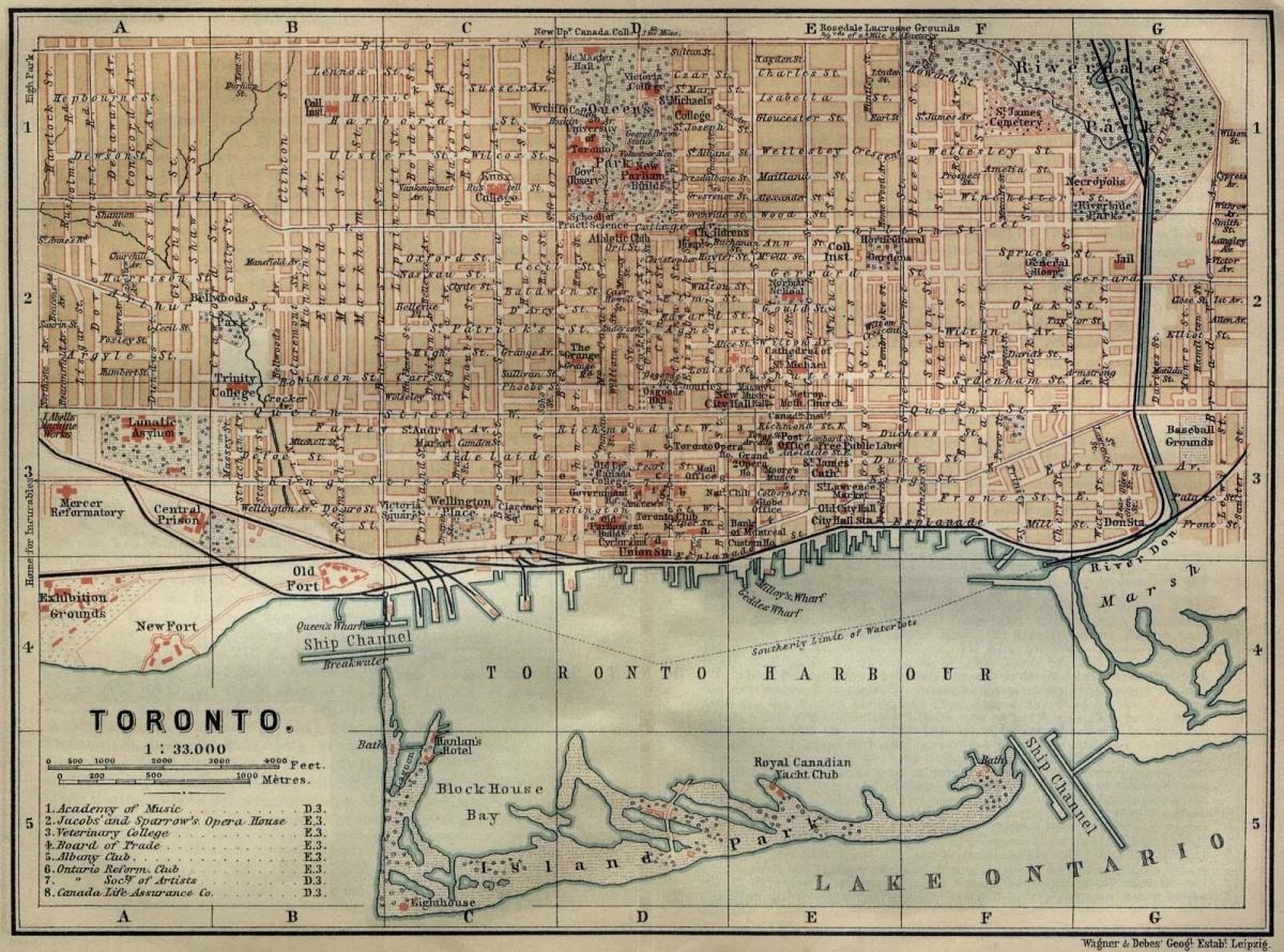 토론토 지도 1894