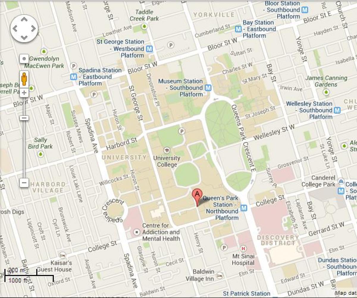 지도 토론토 대학의 세인트 조지