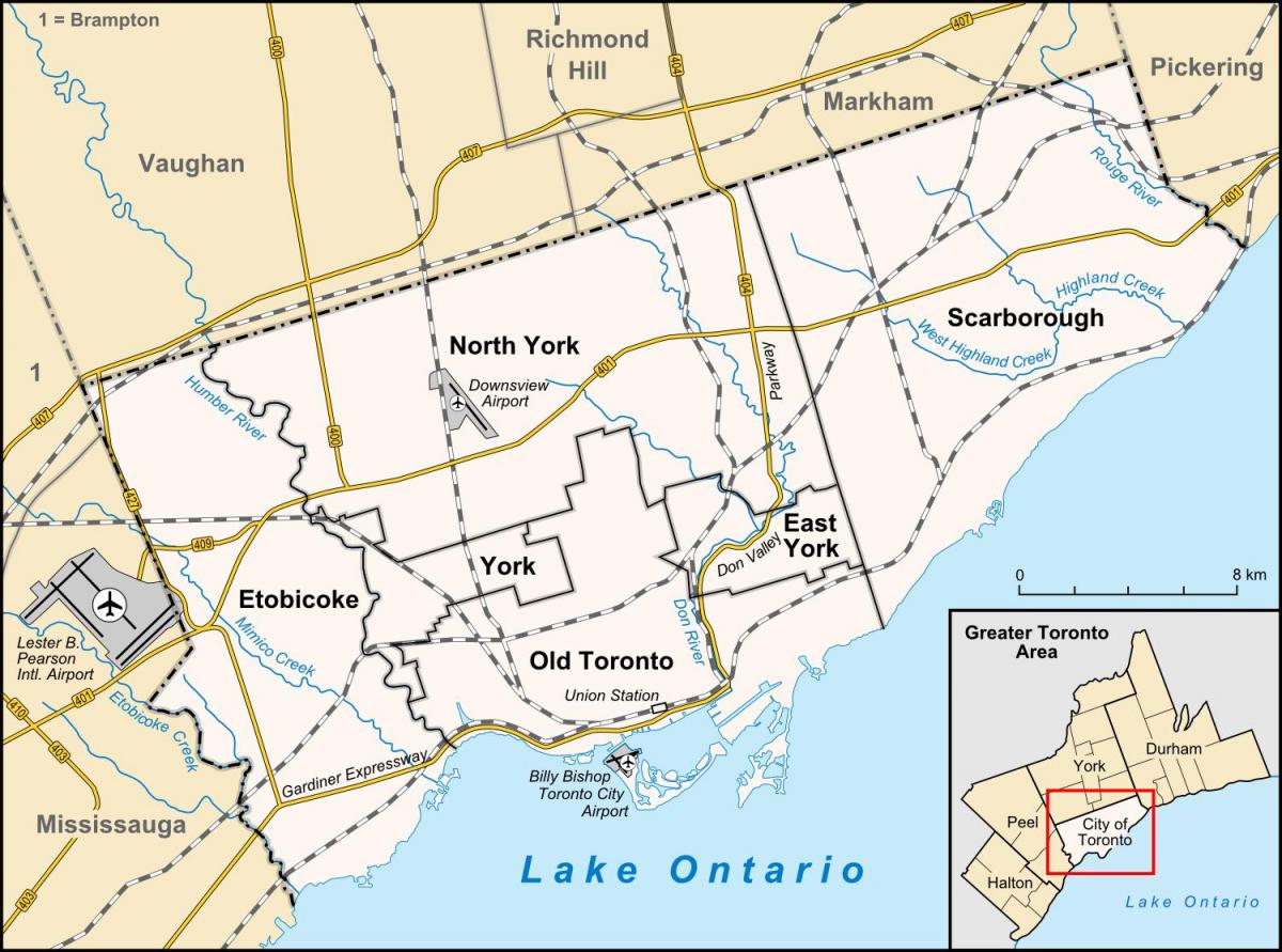 토론토 지도