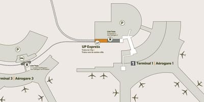 지도의 공항 피어슨 기차역