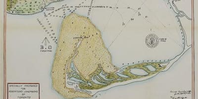 지도 뉴욕의 토론토 1787-1884 철로 버전