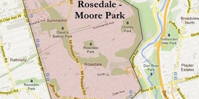 지도 로데 Moore Park 토론토
