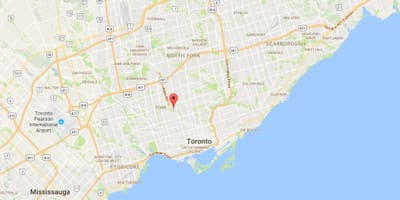 지도 흄우드–Cedarvale 텔 토론토