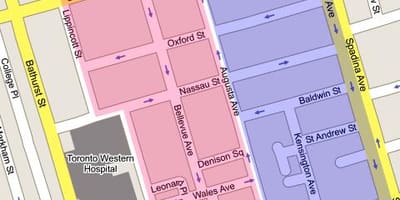 지도 Kensington 시장을 토론토 시티