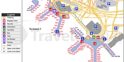 지도 토론토의 피어슨 국제공항