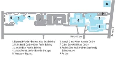 지도 Baycrest 건강 과학