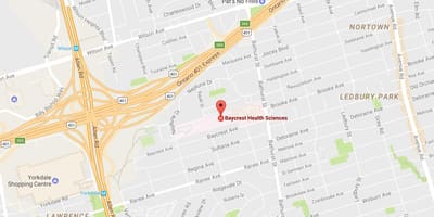 지도 Baycrest 건강 과학 토론토