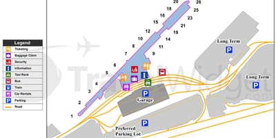 지도 Buffalo Niagara 공항