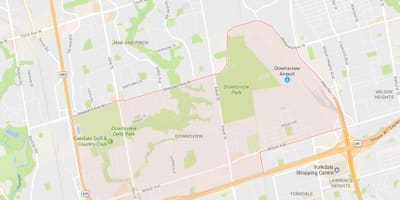지도 Downsview 지역 토론토
