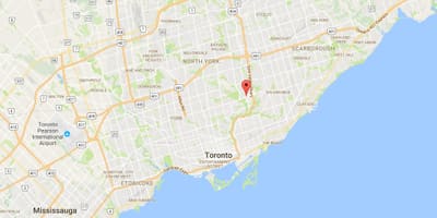 지도 Flemingdon Park district 토론토