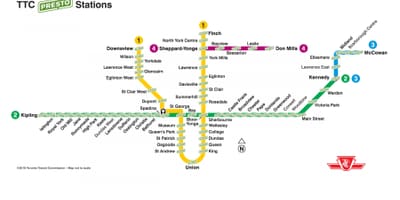 지도 프레스토 역 TTC