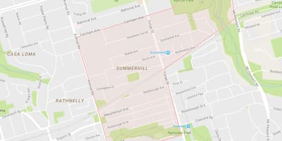 지도 Summerhill 지역 토론토