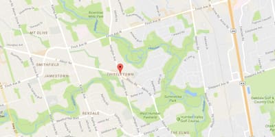지도 Thistletownneighbourhood 지역 토론토