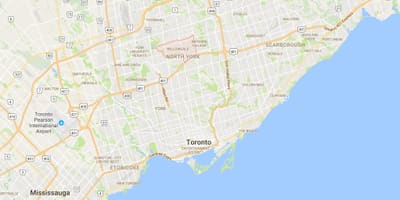 지도 Willowdale 텔 토론토