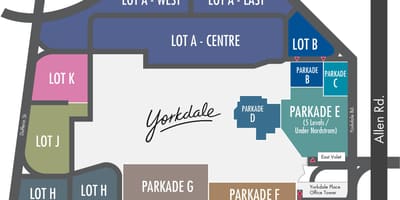지도 Yorkdale Shopping Centre 주차