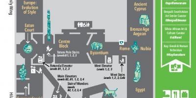 지도 로얄 온타리오 박물관 레벨 3