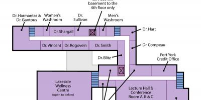 지도의 세인트 조셉의 건강 센터 토론토 서니사이드 레벨 2