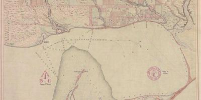 지도 땅의 뉴욕의 토론토 1787-1884