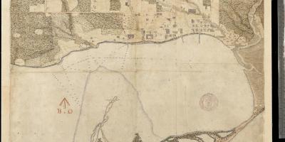 지도 땅의 뉴욕의 토론토의 첫 번째 centure1787-1884