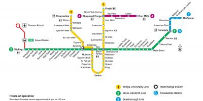 지도 토론토의 토론토의 지하철