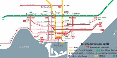 토론토 지도 전철 시스템