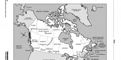 토론토 지도에 캐나다