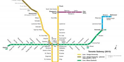 지도의 지하철 토론토